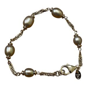 Bronze H Italy Chocolate Pearl Bracelet